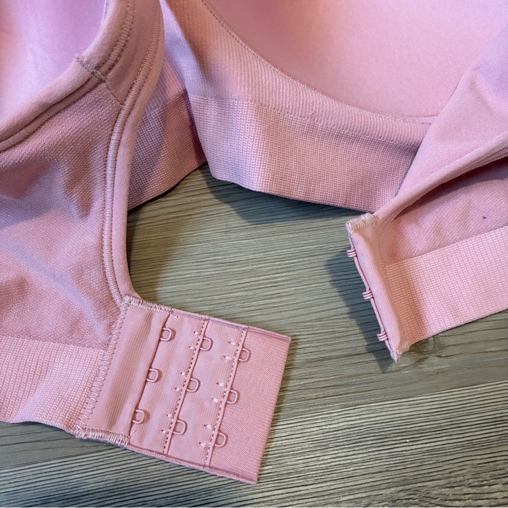 Truekind Daily comfort Wirefree Shaper bra Hook & Eye Rose tan Size XL NEW - Picture 10 of 11